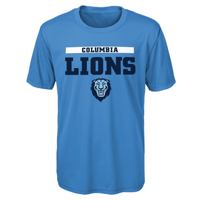 Outerstuff Columbia Lions NCAA Kids (4-7) Short Sleeve Dri-Tek Tee, Light Blue