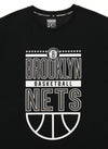 Zipway NBA Basketball Mens Brooklyn Nets Stars & Bars Short Sleeve T-Shirt, Black