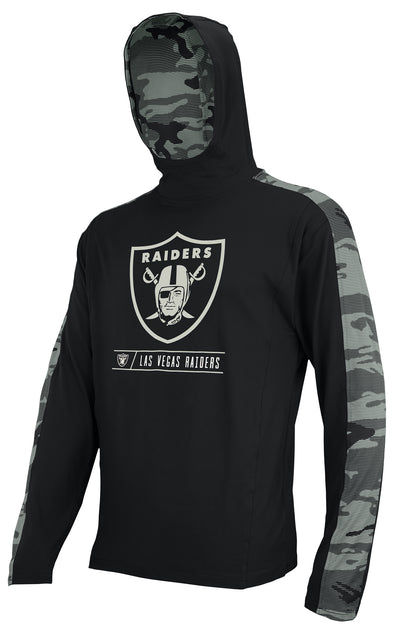 Zubaz NFL Men's Las Vegas Raiders Elevated Lightweight Hoodie W/ Camo Accents