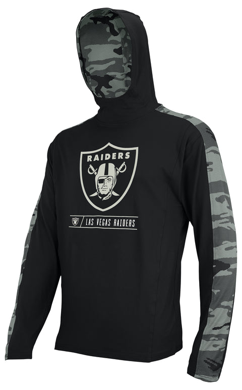 Zubaz NFL Men's Las Vegas Raiders Elevated Lightweight Hoodie W/ Camo Accents