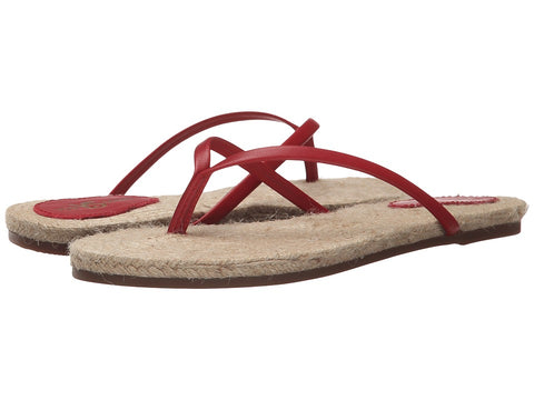 Yosi Samra Women's Roee Rope Flip Flops, Brick Red
