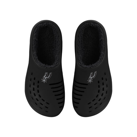 FOCO NBA Men's San Antonio Spurs Sherpa Lined Big Logo Clogs