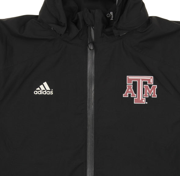 Adidas NCAA Men's Texas A&M Aggies Gore-Tex Full Zip Rain Jacket, Black