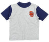 NCAA Infant Syracuse University Orange Shirt and Short Set, Grey-Navy