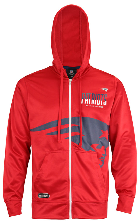 Outerstuff NFL Men's New England Patriots Drill Performance Full Zip Hoodie