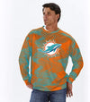 Zubaz NFL Football Men's Miami Dolphins Static Crew Neck Sweatshirt