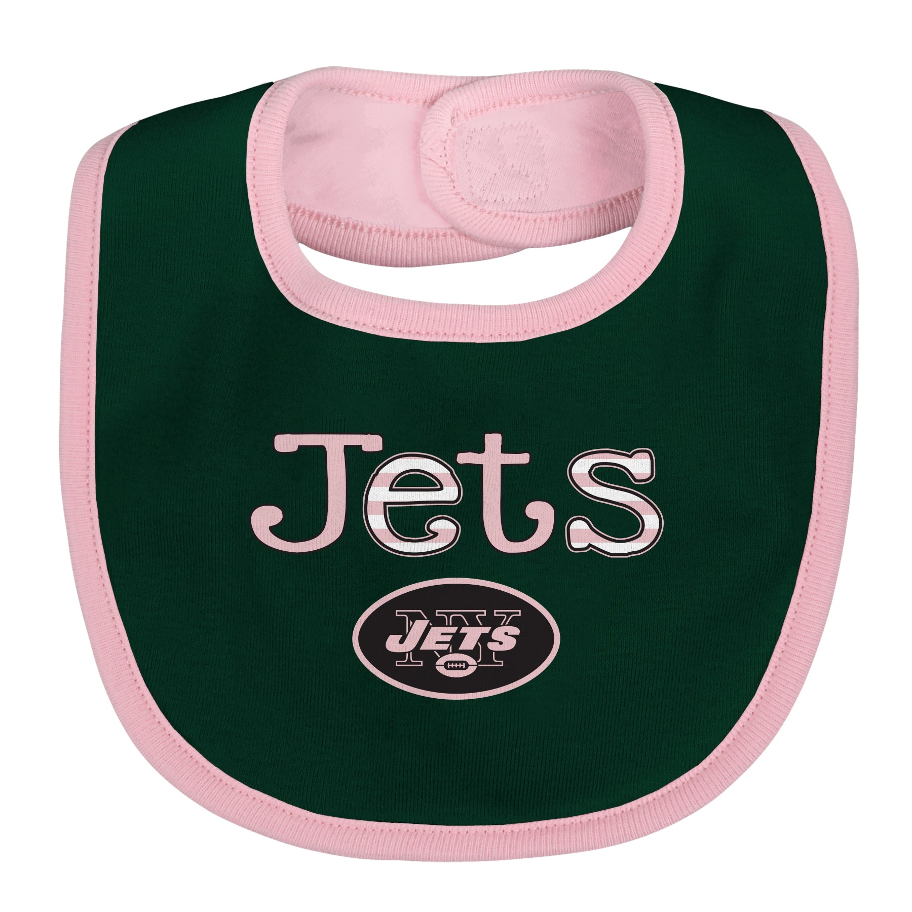 Outerstuff NFL New York Jets Newborn One Size Fair Catch 3 Piece Bib Set
