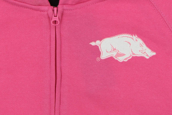 Outerstuff NCAA Women's Arkansas Razorbacks Zip Up Hoodie, Pink