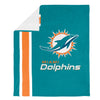 FOCO NFL Miami Dolphins Plush Soft Micro Raschel Throw Blanket, 50 x 60