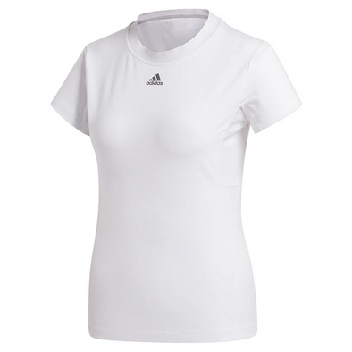 Adidas Women's Tennis Tee Shirt, White / Grey Four
