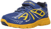 Stride Rite Little Kids Racer Light-up Bolt Running Shoe, Navy/Yellow