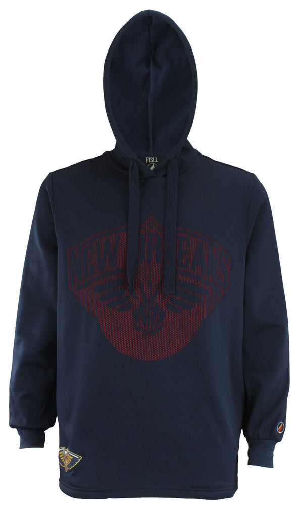 FISLL NBA Men's New Orleans Pelicans Perforated Pullover Hoodie