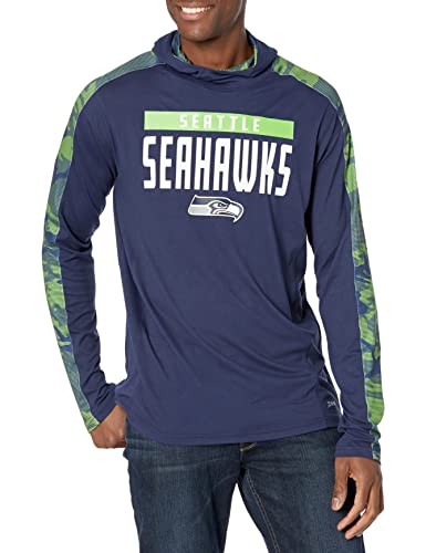 Zubaz NFL Men's Seattle Seahawks Lightweight Elevated Hoodie with Camo Accents