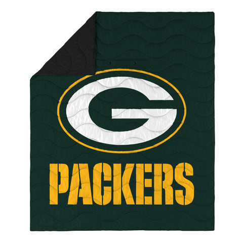 FOCO NFL Green Bay Packers Exclusive Outdoor Wearable Big Logo Blanket, 50" x 60"