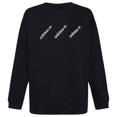 adidas Women's Crew Pullover Sweatshirt, Black