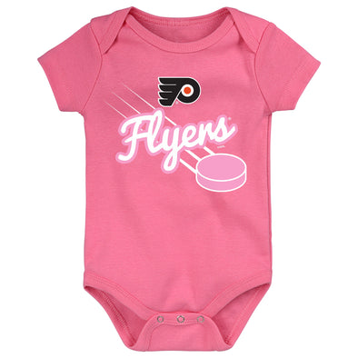 Outerstuff NHL Infants (12M-24M) Philadelphia Flyers Team Goals Creeper, Pink