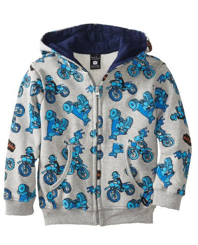 Paul Frank Infants Boys Julius Motocross Hooded Zip Up Sweatshirt Hoodie