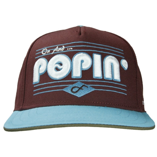 Flat Fitty Popin' Cap Hat, Burgundy / Teal, One Size