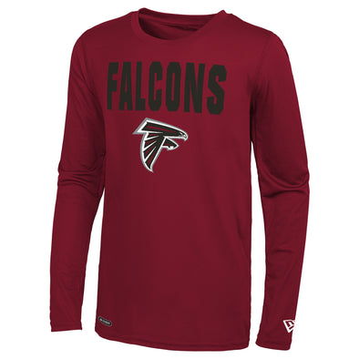 New Era NFL Men's Atlanta Falcons 50 Yard Line Long Sleeve Poly Dri-Tek Tee