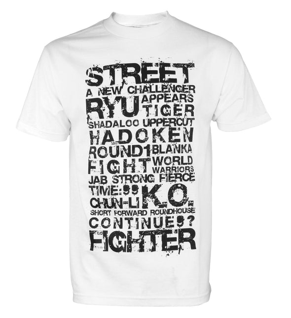 Outerstuff Street Fighter Men's Legacy Text Video Game Tee T-Shirt