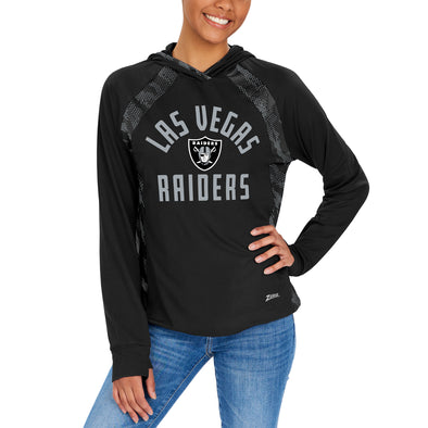 Zubaz NFL Women's Las Vegas Raiders Elevated Hoodie W/ Team Color Viper Print