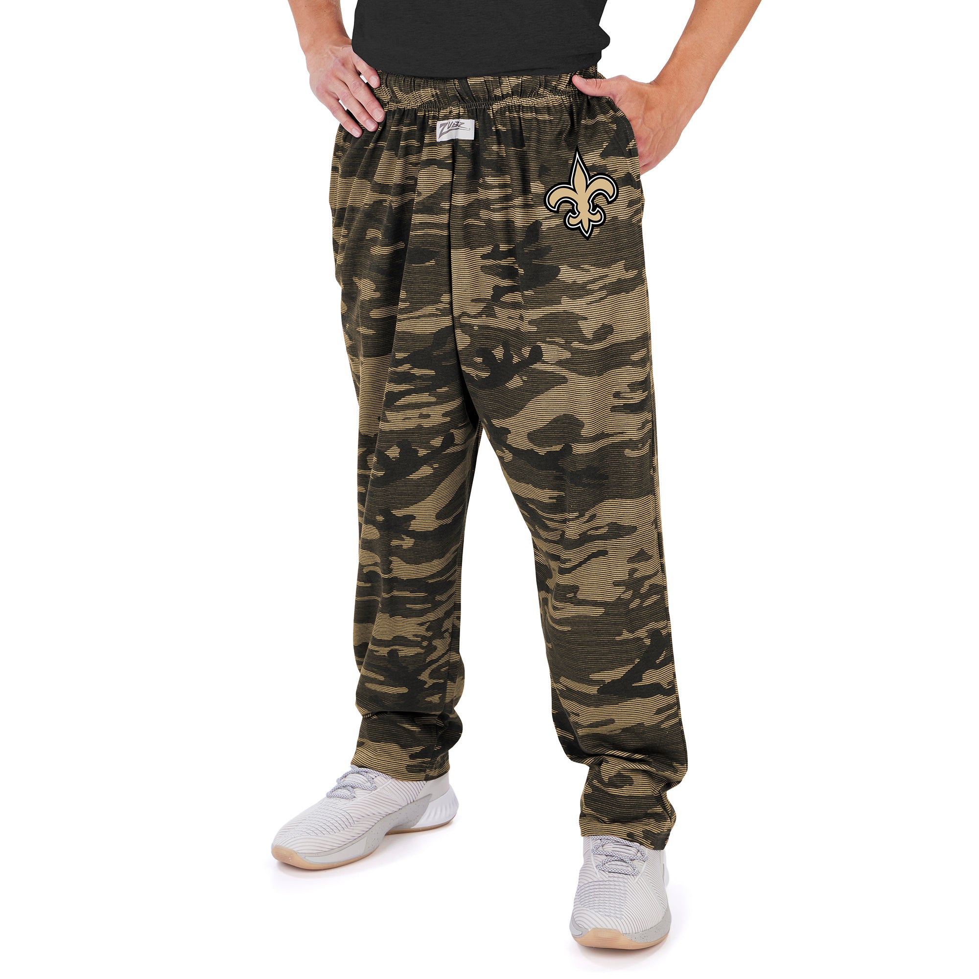 Zubaz NFL Men's New Orleans Saints Camo Lines Pants