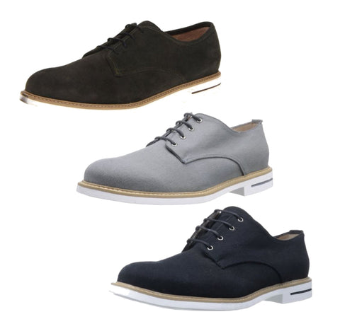 JD Fisk Hardy Men's Oxfords Fashion Lace Up Casual Canvas Shoes, 3 Colors
