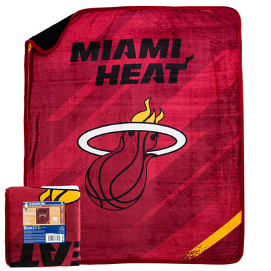 Northwest NBA Miami Heat Velocity Silk Touch Sherpa Throw Blanket, 50" x 60"