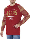 Zubaz San Francisco 49ers NFL Men's Lightweight Hoodie with Team Camo Sleeves