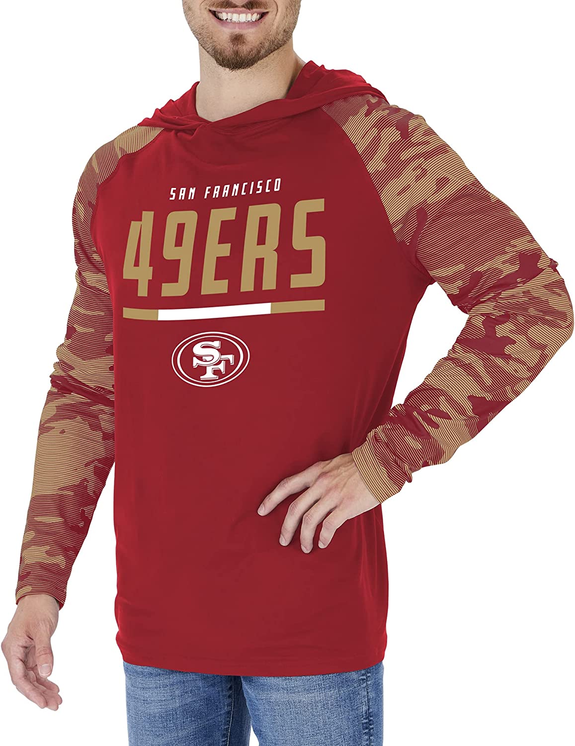 Zubaz Men's NFL San Francisco 49ers Full Zip Camo Hoodie – Fanletic