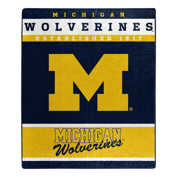 Northwest NCAA Michigan Wolverines Raschel Throw Blanket