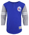 Mitchell & Ness NBA Youth (8-20) Philadelphia 76ers 3/4 Sleeve Henley Tee