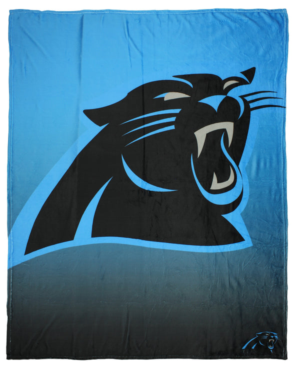 FOCO NFL Carolina Panthers Gradient Micro Raschel Throw Blanket, 50 x 60