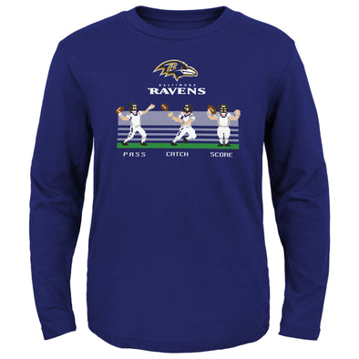 Outerstuff NFL Toddler Baltimore Ravens Pass Catch Score Graphic Long Sleeve T-Shirt