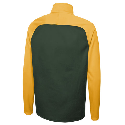 Outerstuff NFL Men's Green Bay Packers O-Line Performance 1/4 Zip Fleece Top