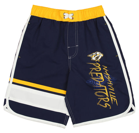 Outerstuff NHL Youth (8-20) Nashville Predators Swim Shorts, Navy