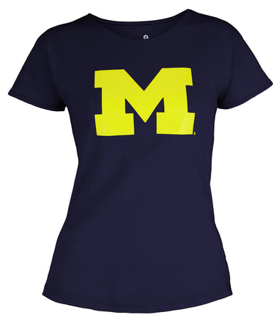Outerstuff NCAA Youth Girls Michigan Wolverines Dolman Primary Logo Shirt