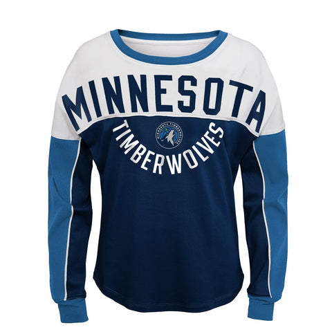 Outerstuff NBA Girls Minnesota Timberwolves Youth Pullover Crew