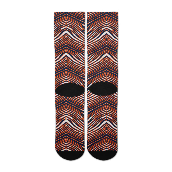 Zubaz By For Bare Feet NFL Adults Unisex Denver Broncos Zubified Dress Socks, Large