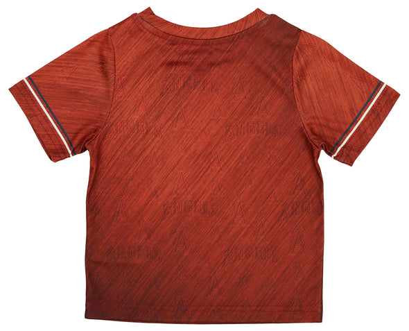 Outerstuff Los Angeles Angels MLB Toddler Subliminal Graphic 2-Piece Tee and Shorts Set, Red