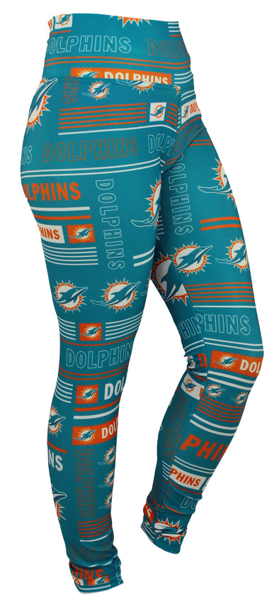 Zubaz NFL Miami Dolphins Women's Team Column Leggings