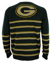 Forever Collectibles NFL Men's Green Bay Packers Retro Stripe Crew Neck Sweater