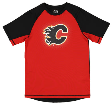 Outerstuff NHL Youth Boys (8-20) Calgary Flames Rashguard T-Shirt