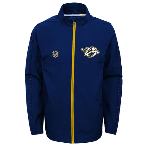 OuterStuff NHL Youth (8-20) Nashville Predators Prevail Full Zip Lightweight Jacket