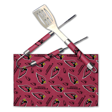 Northwest NFL Arizona Cardinals Scatter Print 3 Piece BBQ Grill Set
