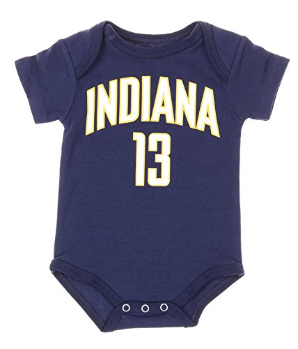 Indiana Pacers NBA Basketball Baby Paul George # 13 Player Onesie - Navy Blue