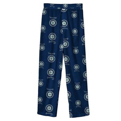 Outerstuff Seattle Mariners MLB Boys' Youth (4-20) Team Color Sleepwear Pant, Navy