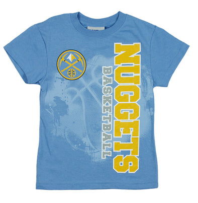 Adidas NBA Basketball Kids / Youth Denver Nuggets Short Sleeve T-Shirt Top - Blue