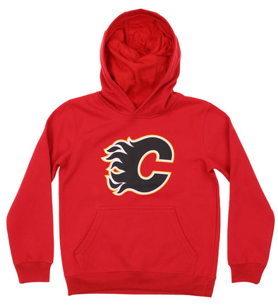 Outerstuff NHL Youth Calgary Flames Primary Logo Fleece Hoodie