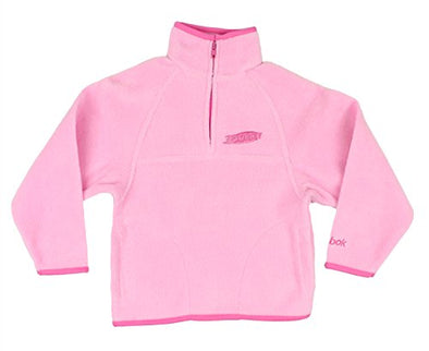 Reebok NHL Little Girls Anaheim Ducks 1/4 Zip Fleece Pullover Jacket, Pink